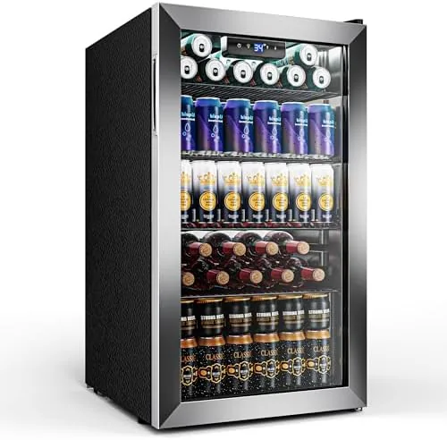 130 can beverage refrigerator reversible door 32 cuft drink cooler