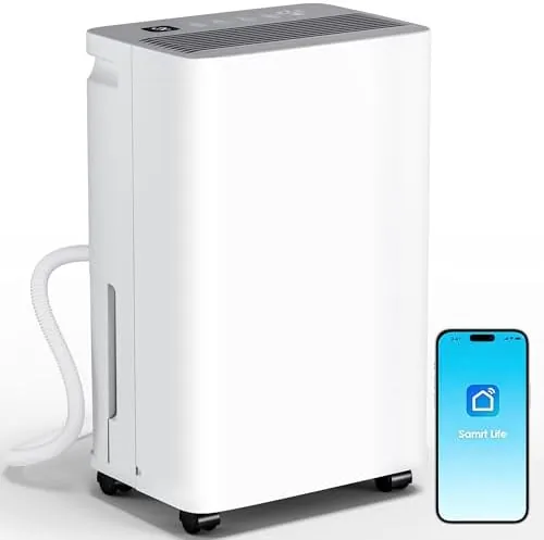 2500 sqft dehumidifier for basement with drain hose 35 pint large best compressor dehumidifiers for home or garage smart humidity control 24h timer child lock ideal for rooms