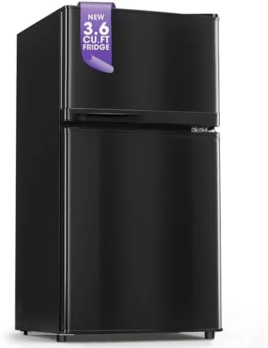 tehanld 36 cuft mini fridge with freezer for dorm office black