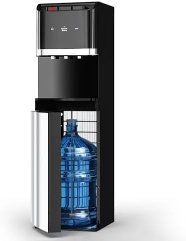 tehanld bottom loading water cooler dispensergloss black